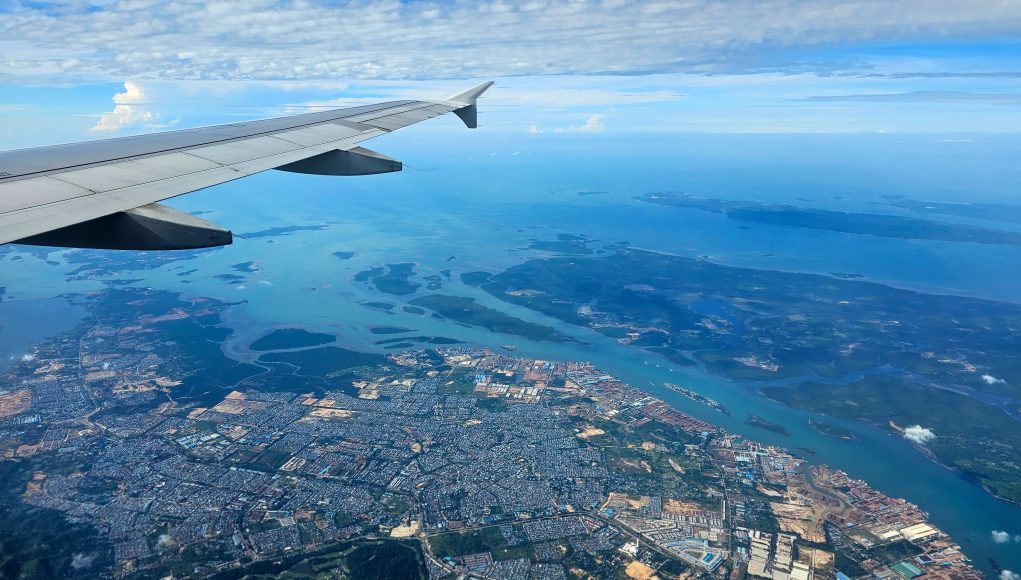 Batam’s cityscape and coastline